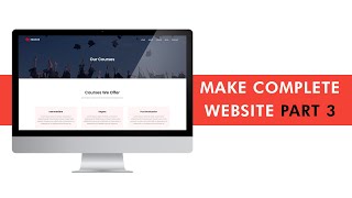 Make Complete College Website Design  Course Page and Blog Page  Part 3 [upl. by Ressan]