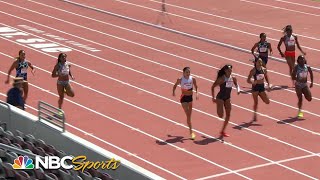 Gabby Thomas edges Allyson Felix to win womens 200m at 2021 USATF Golden Games  NBC Sports [upl. by Darelle552]