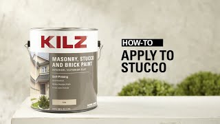 HowTo Apply KILZ® Masonry Stucco and Brick Paint to Stucco [upl. by Rakia]