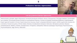 Les professions libérales réglementées et non réglementées en autoentreprise [upl. by Lomasi]