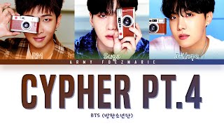 BTS Cypher Pt4 Lyrics Color Coded LyricsRomHanEng [upl. by Atikihs]