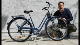 Bici da città Elops 120 Decathlon  recensione e prova [upl. by Earej]