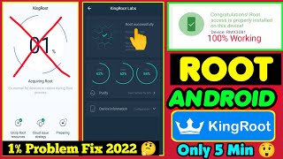 How To Rooting Any Android With KingRoot New Method 2022 Working Android 11 10 9 81 Fix 1 Problem [upl. by Punke511]