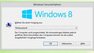 Windows 8 Ruhezustand aktivieren [upl. by Whitehurst]