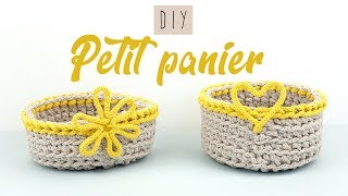 TUTO comment faire un panier au crochet avec de la corde facile [upl. by Pansir]