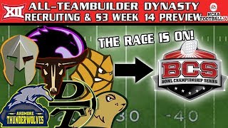 BOWL PROJECTIONS  Big 12 AllTeambuilder Dynasty  Year 3 Week 14 Preview [upl. by Perlis]