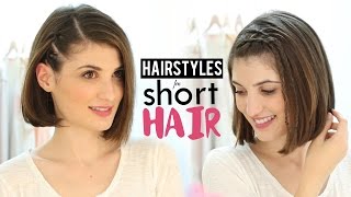 Hairstyles for short hair tutorial [upl. by Najtsirk]