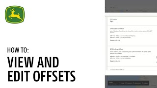 How To View and Edit Offsets  John Deere Operations Center™ [upl. by Lari295]