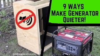 How to make a generator quieter  9 Ways That Work [upl. by Swords]