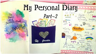 My Personal Diary Part2  Simple way to decorate Diary Pages  Journal Writing  Bullet Journal [upl. by Laehcym]