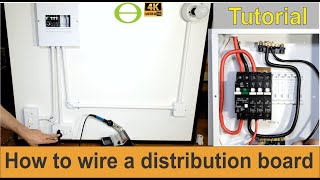 How to wire a single phase distribution board and load circuits  tutorial [upl. by Lorola598]