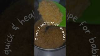 2 Quick and healthy recipe for babies  78 months baby food  Rice amp Masoor Dal Red lentils food [upl. by Gisela]