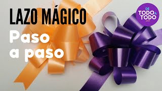 🎀Lazo MÁGICO paso a paso🎀 Lazo para regalos🎁 [upl. by Yadsendew]