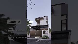 Desain Rumah tinggal Bpk A modern minimalis Lb 220m2 2 lantai Arsitek by NandafayuArchitect [upl. by Chaim]