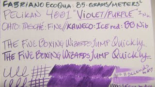 Ink Review Pelikans 4001 quotVioletquot Ink [upl. by Salvidor]