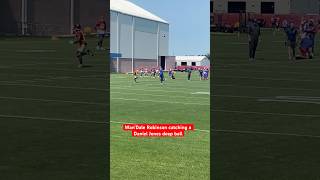 Wan’Dale Robinson chasing down a deep Daniel Jones pass at newyorkgiants practice [upl. by Bashemeth]