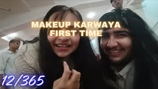 Inter IIT ke Liye Pehli Baar Makeup Lagwaeyaiit Vlog12 [upl. by Sivlek]