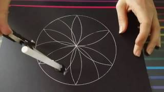 How to draw a flower of life mandala  Full video [upl. by Pagas]