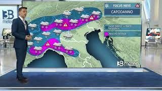 A capodanno torna la neve al Nordovest pioggia e vento forte al Centrosud [upl. by Vastah]