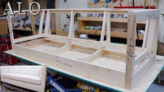 HOW TO BUILD A SOFA FRAME  DIY  ALO Upholstery [upl. by Ahsinahs130]