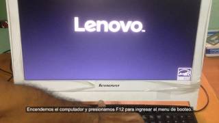 Como bootear desde usb en PC All in One LENOVO C2000 [upl. by Assir282]