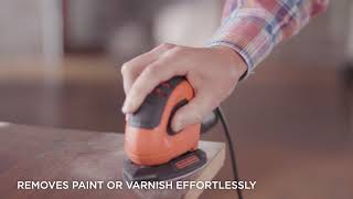 How to use the BLACKDECKER 55W Corded Mouse Sander [upl. by Aklim]