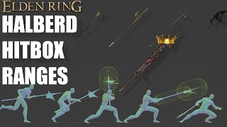 ELDEN RING  HALBERD HITBOX RANGES [upl. by Hollinger]