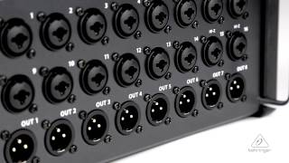 SD16 IO Stage Box with 16 RemoteControllable MIDAS Preamps 8 Outputs AES50 Networking ULTRANET [upl. by Hgielah]