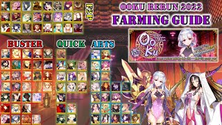 FGO NA – Ooku Revival 2022 – Complete Farming Guide All Arts Quick Buster F2P DPS [upl. by Assila]