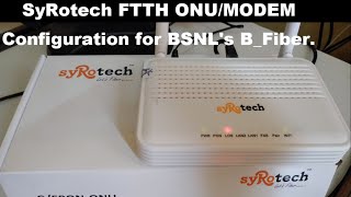 HOW TO CONFIGURE BSNL FTTH ONUROUTERMODEM [upl. by Burton]