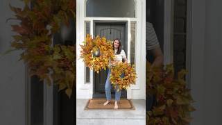 Classic fall leaves wreath 🍂🍁 Full tutorial linked [upl. by Edialeda754]