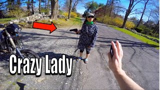 Crazy Lady vs Dirt Bike [upl. by Darrell]