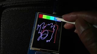 TFT Touch Screen shield ILI9341 8 bit  Uno calibration and simple touch drawing example [upl. by Itirp]