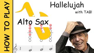 How to play Hallelujah on Alto Saxophone  Sheet Music with Tab [upl. by Eniamerej255]