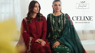 Faiza faisal Celine Eid Collection 2024  Faiza Faisal Unstitched Luxury Lawn Collection [upl. by Areivax]