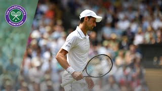 Novak Djokovic vs David Goffin Wimbledon 2019 quarterfinal highlights [upl. by Mauralia]