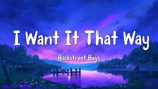 Backstreet Boys  I Want It That Way Lyrics [upl. by Enilatan]