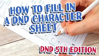 HOW TO ROLL A DND CHARACTER SHEET [upl. by Nosyerg892]