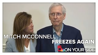 Raw Video Mitch McConnell freezes again during Kentucky press conference [upl. by Erotavlas]