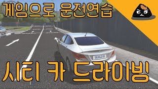 게임으로 운전연습 장내기능 시험치기 시티 카 드라이빙 City car driving South Korea licence test [upl. by Virgy]