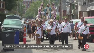 2024 Feast of the Assumption procession in Cleveland [upl. by Eberta645]