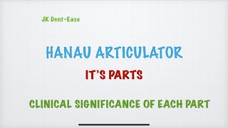 Hanau Articulator and its parts Hanau widevue semi adjustable [upl. by Grenville]