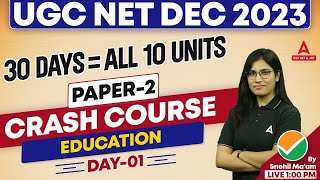 UGC NET Education Paper 2 Classes 1  NET Education By Snehil Maam [upl. by Nnylhsa980]