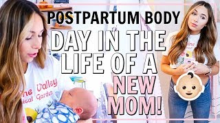 POSTPARTUM BODY  DAY IN THE LIFE AS A NEW MOM  Alexandra Beuter [upl. by Aimekahs865]