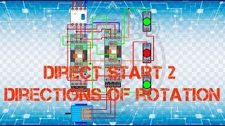 Control circuit direct start 2 directions of rotation of motor [upl. by Rj]