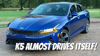 2021 Kia K5 EX Review Highway Driving Assist and High MPG Make a RoadTrip Star [upl. by Efeek]