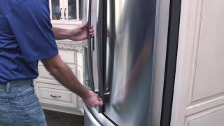 GE Appliances French Door Refrigerator Handle Installation – Fresh Food Door [upl. by Crespo]