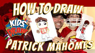 How to Draw Patrick Mahomes for Kids [upl. by Grenier]