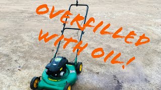 How to Fix a Mower Overfilled with Oil [upl. by Levi]