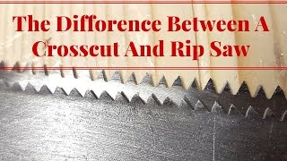 The Difference Between A Crosscut And Rip Saw [upl. by Ydnik]